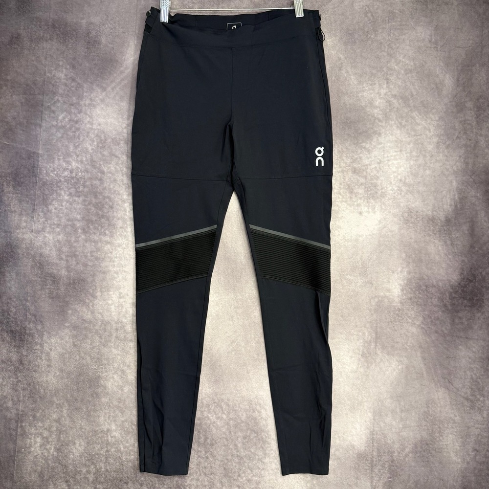 On Running Tights Long Mens Large Black Performance Training Pants Reflective
